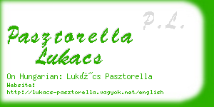 pasztorella lukacs business card